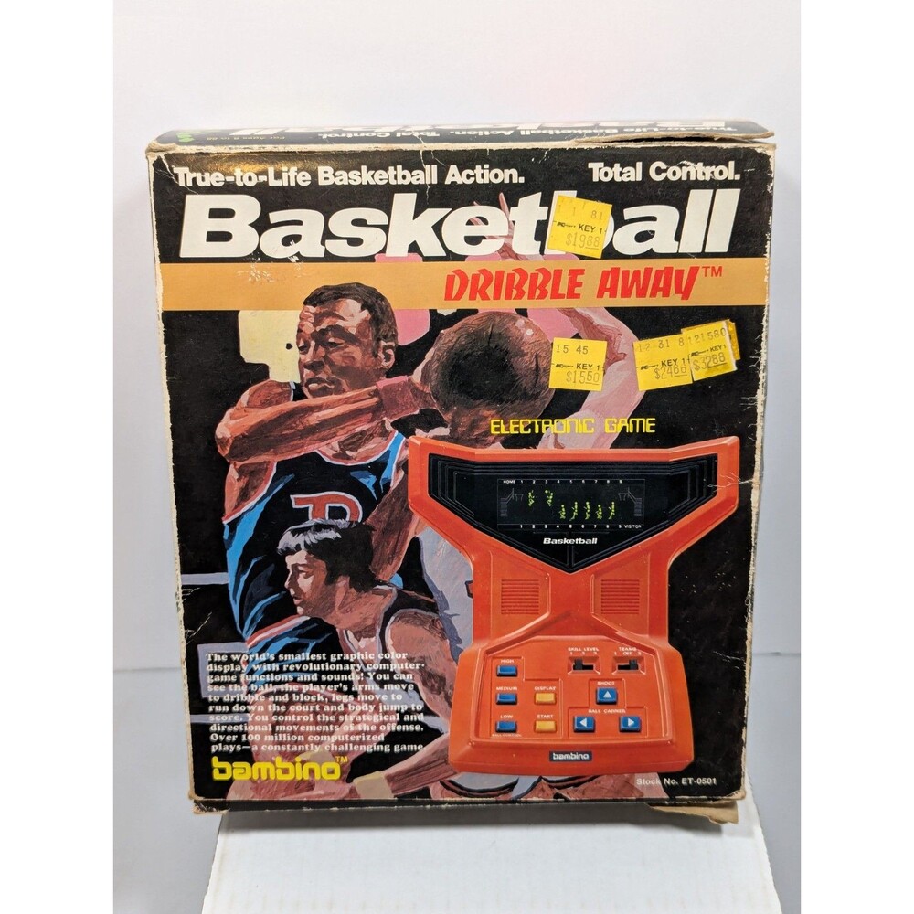 Vintage 1979 Bambino Dribble Away Electronic Basketball Tabletop Game New In Box